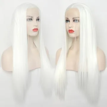 Luwigs Platinum White Synthetic Lace Front Wig for All Occasions