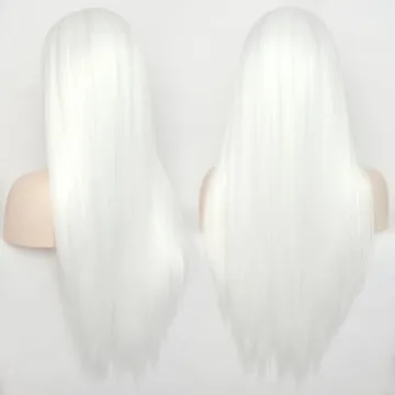 Luwigs Platinum White Synthetic Lace Front Wig for All Occasions