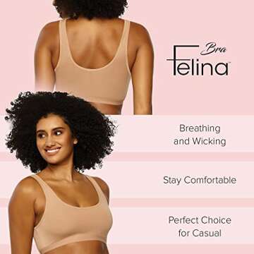 Felina Organic Cotton Bralette - Soft and Eco-Friendly Bra