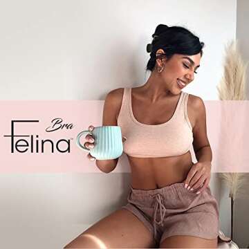 Felina Organic Cotton Bralette - Soft and Eco-Friendly Bra