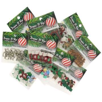 DRESS IT UP BUTTONS Christmas 12 Pack Assortment for Crafting and Sewing