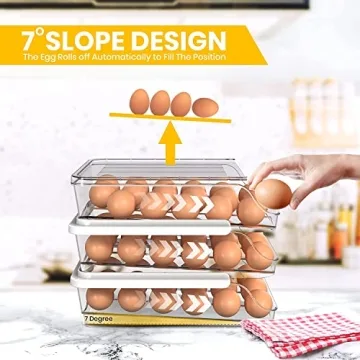Rolling Egg Container - Stackable & Space-Saving Egg Holder