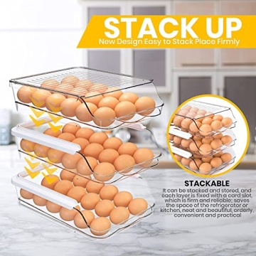 Rolling Egg Container - Stackable & Space-Saving Egg Holder