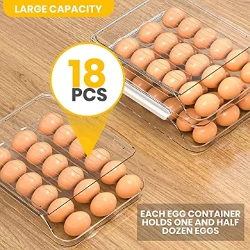 Rolling Egg Container - Stackable & Space-Saving Egg Holder