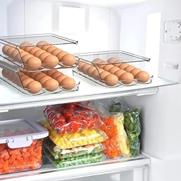 Rolling Egg Container - Stackable & Space-Saving Egg Holder
