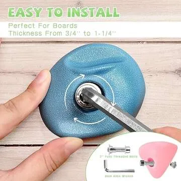 TOPNEW 32 Rock Climbing Holds Multi Size for Kids, Adult Rock Wall Holds Climbing Rock Wall Grips for Indoor and Outdoor Playground Play Set