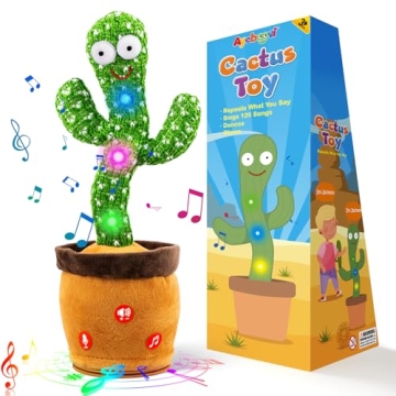 Ayeboovi Talking Cactus Baby Toy for Kids Developmental Fun