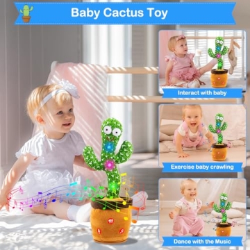 Ayeboovi Talking Cactus Baby Toy for Kids Developmental Fun
