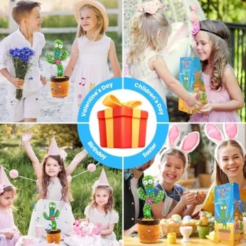 Ayeboovi Talking Cactus Baby Toy for Kids Developmental Fun
