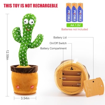 Ayeboovi Talking Cactus Baby Toy for Kids Developmental Fun