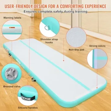 Durable Happybuy Inflatable Gymnastics Track Mat