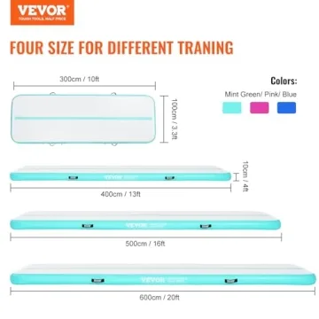 Durable Happybuy Inflatable Gymnastics Track Mat