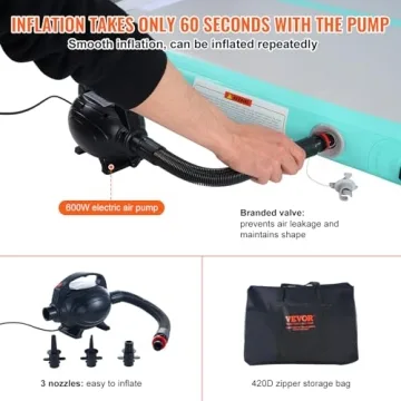 Durable Happybuy Inflatable Gymnastics Track Mat