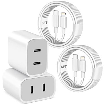 Fast Charging iPhone 16 15 Charger: 10 FT Cable & 20W Block