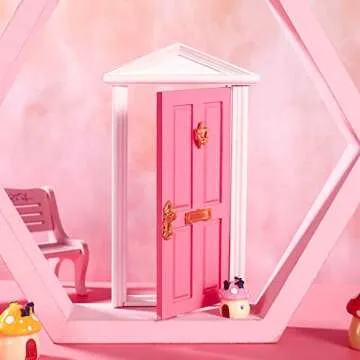 Enchanting Yardwe Mini Wooden Fairy Door with Key for Creative Fun