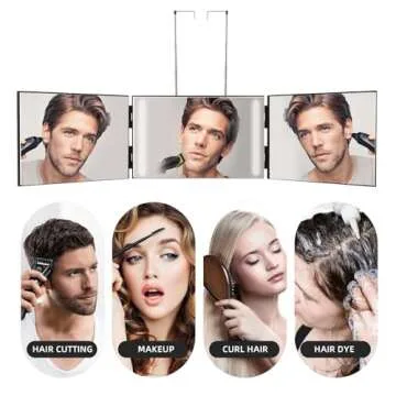 Essbhach 3 Way Mirror for Hair Cutting and Makeup