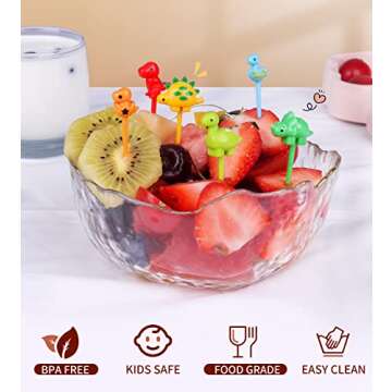 DOUDOULE 160PCS Food Picks for Kids with Storage Box, Kids Lunch Accessories for Bento Box, Animal Kids Food Picks for Picky Eater, Cute Toothpicks for Food Fruit, Fun Toddler Food Picks - BPA Free