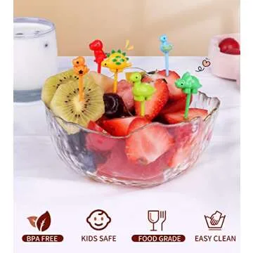 DOUDOULE 160PCS Food Picks for Kids with Storage Box, Kids Lunch Accessories for Bento Box, Animal Kids Food Picks for Picky Eater, Cute Toothpicks for Food Fruit, Fun Toddler Food Picks - BPA Free