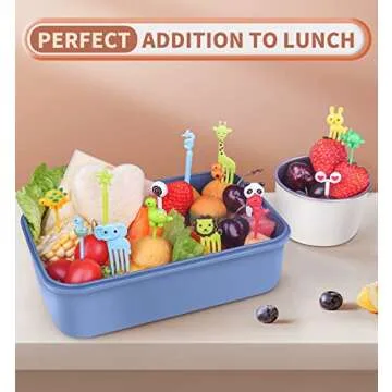 DOUDOULE 160PCS Food Picks for Kids with Storage Box, Kids Lunch Accessories for Bento Box, Animal Kids Food Picks for Picky Eater, Cute Toothpicks for Food Fruit, Fun Toddler Food Picks - BPA Free