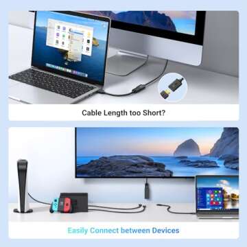 UGREEN HDMI Extension Cable 4K HDMI Extender 6FT Male to Female Adapter Cord Compatible with Roku TV...