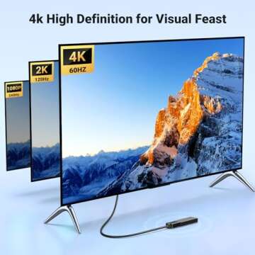 UGREEN HDMI Extension Cable 4K HDMI Extender 6FT Male to Female Adapter Cord Compatible with Roku TV Stick PS5 PS4 Xbox Laptop PC Nintendo Switch Blu Ray Player Google Chromecast Wii U HDTV