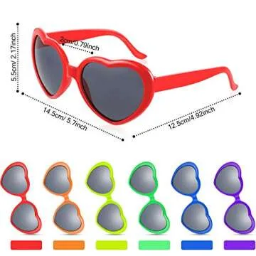 WILLBOND 12 Pieces Colorful Party Wigs and Sunglass Set, Neon Short Bob Wig Sunglass Pack Costume Cosplay Wig Daily Party Hairpieces for Neon Halloween Party Favors Decorations
