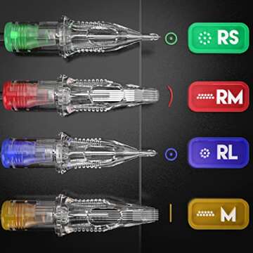 Dragonhawk Exreme Tattoo Cartridges Needles Disposable 20 Tattoo Needles 1203RL Round Liner Size