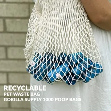 GORILLA SUPPLY 1000 Dog Poop Waste Bags with Dispenser