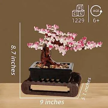 Cherry Blossom Tree Building Set - 3 in 1 DIY Plant Art