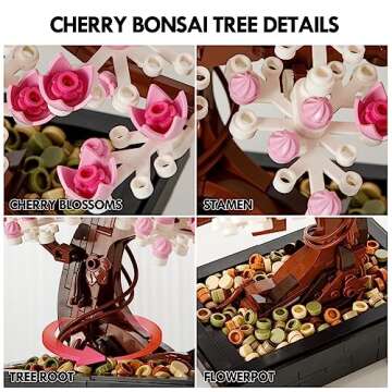 Cherry Blossom Tree Building Set - 3 in 1 DIY Plant Art