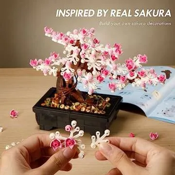 Cherry Blossom Tree Building Set - 3 in 1 DIY Plant Art
