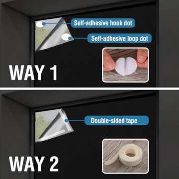 H.VERSAILTEX Portable Blackout Curtains for Bedroom 120" x 67", 100% Blackout Blind Curtain for Window No Drill Blackout Roller Shades with Thermal Insulated for Living Room Cut to Any Size, Black