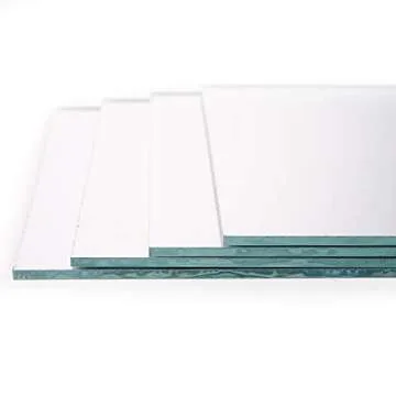 Suwimut 50 Pack Square Glass Mirror Tiles for Crafts