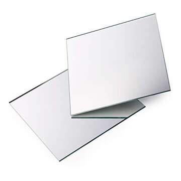 Suwimut 50 Pack Square Glass Mirror Tiles for Crafts
