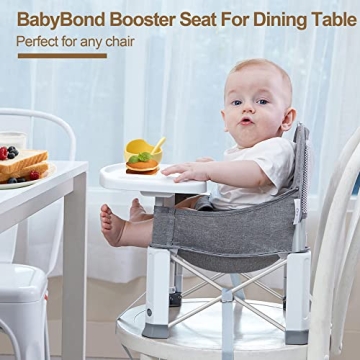 Portable Baby Travel Booster Seat with Double Tray