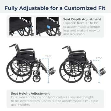 Lightweight Folding Wheelchair for Easy Transportation