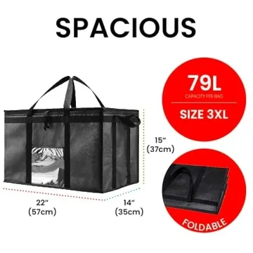 3XL Insulated Food Carrier for Grocery & Delivery