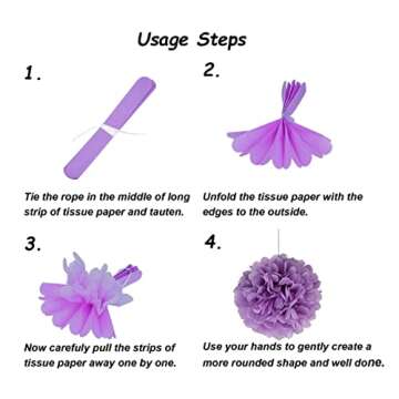 GAKA Rainbow Tissue Pom Poms Decorations, 10 inch and 12 inch,12 Piece Set Hanging Tissue Paper Pom Poms,Flower Ball Mexican Fiesta Party Wedding Birthday Party Decoration