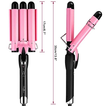 3 Barrel Hair Curling Iron Fast Heating for Stunning Waves