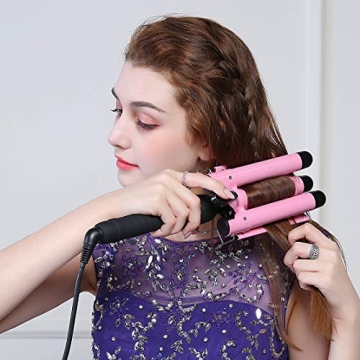 3 Barrel Hair Curling Iron Fast Heating for Stunning Waves