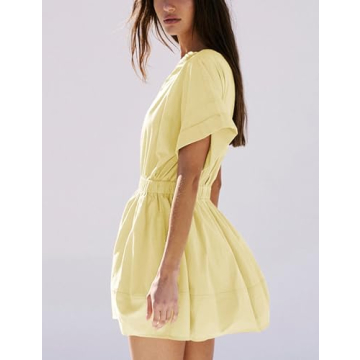 Mingzhu Women's Summer Mini Dress with Pockets