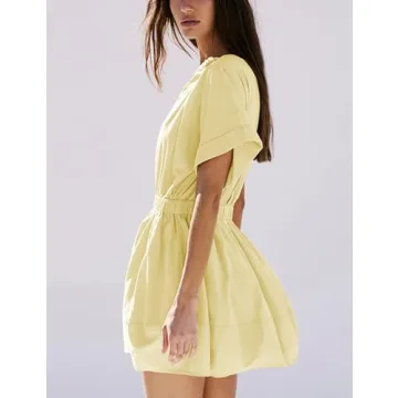 Mingzhu Women's Summer Mini Dress with Pockets