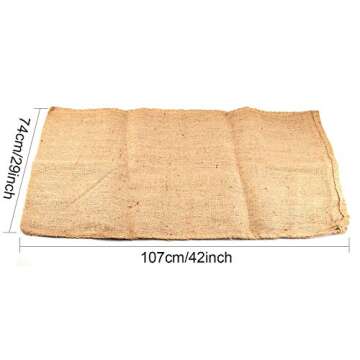 KEILEOHO 3 Pack 42 X 29 Inch Burlap Bags, Large Food Grade Burlap Sacks for Gardening, Planting Grow...