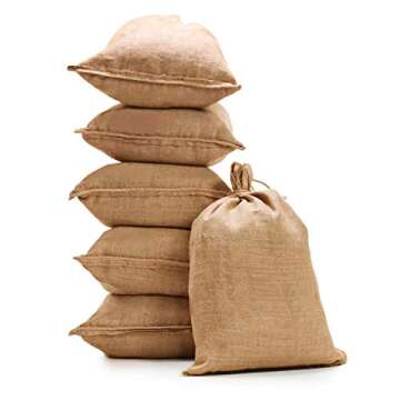 KEILEOHO 3 Pack 42 X 29 Inch Burlap Bags, Large Food Grade Burlap Sacks for Gardening, Planting Growing Bags, Potato Sack Race Bags for School Racing Game, Christmas Party Game
