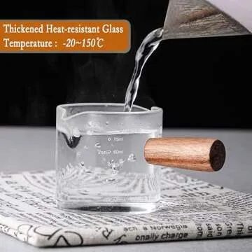 COFISUKI Double Spouts Coffee Measuring Pitcher 75ML