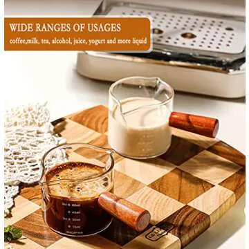 COFISUKI Double Spouts Coffee Measuring Pitcher 75ML