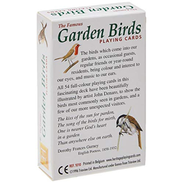 Heritage Playing Cards with Beautiful Garden Birds