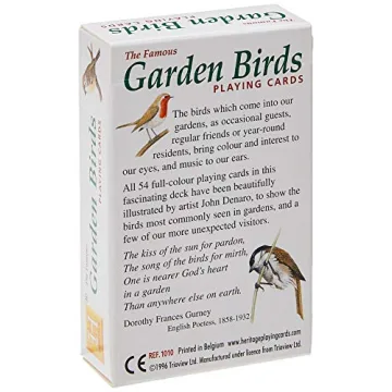 Heritage Playing Cards with Beautiful Garden Birds