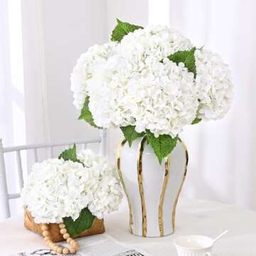 3 Pcs Real Touch Hydrangea Artificial Flowers - Elegant Home Decor Solutions
