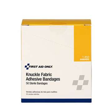 First Aid Only Knuckle Bandages 50 Count Heavy Adhesive